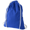 Oregon 100 g/m² cotton drawstring backpack in royal-blue