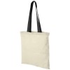 Nevada 100 g/m² cotton tote bag coloured handles 7L in Natural