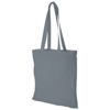 Madras 140 g/m² cotton tote bag in grey