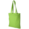 Madras 140 g/m² cotton tote bag in lime