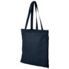Madras 140 g/m² cotton tote bag in navy