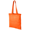 Madras 140 g/m² cotton tote bag in orange