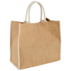 Harry coloured edge jute tote bag in natural-and-white-solid