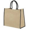 Harry coloured edge jute tote bag 25L in Natural_black