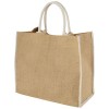 Harry coloured edge jute tote bag 25L in Natural_white