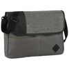Offset messenger bag in grey-and-black-solid