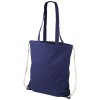 Eliza 240 g/m² cotton drawstring backpack 6L in Navy