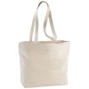 Ningbo 320 g/m² zippered cotton tote bag 15L in Natural
