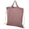Pheebs 150 g/m² recycled drawstring bag 6L in Heather Maroon