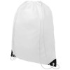 Oriole drawstring backpack with coloured corners in White