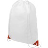 Oriole drawstring bag with coloured corners 5L in White