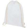Orissa 100 g/m² GOTS organic cotton drawstring backpack in White