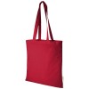 Orissa 100 g/m² GOTS organic cotton tote bag 7L in Red