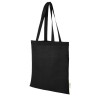 Orissa 100 g/m² GOTS organic cotton tote bag 7L in Solid Black