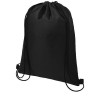 Oriole 12-can drawstring cooler bag 5L in Solid Black