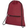 Hoss foldable drawstring backpack in Heather Dark Red