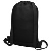 Nadi mesh drawstring backpack in Solid Black