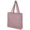 Pheebs 210 g/m² recycled gusset tote bag 13L in Heather Maroon