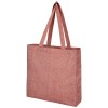 Pheebs 210 g/m² recycled gusset tote bag in Heather Red