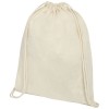 Oregon 140 g/m² cotton drawstring backpack in Natural