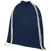 Oregon 140 g/m² cotton drawstring backpack in Navy