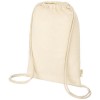 Orissa 140 g/m² GOTS organic cotton drawstring backpack in Natural
