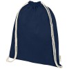 Orissa 140 g/m² GOTS organic cotton drawstring backpack in Navy