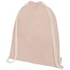Orissa 140 g/m² GOTS organic cotton drawstring backpack 5L in Pale Blush Pink