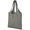 Pheebs 150 g/m² recycled cotton trendy tote bag 7L in Heather Black