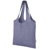 Pheebs 150 g/m² recycled cotton trendy tote bag 7L in Heather Blue
