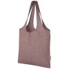 Pheebs 150 g/m² recycled cotton trendy tote bag 7L in Heather Maroon