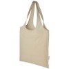 Pheebs 150 g/m² recycled cotton trendy tote bag 7L in Heather Natural