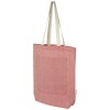 Pheebs 150 g/m² recycled cotton tote bag with front pocket 9L in Heather Red