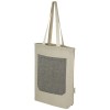 Pheebs 150 g/m² recycled cotton tote bag with front pocket 9L in Natural