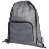 Ash recycled foldable drawstring bag 7L in Heather-grey_black