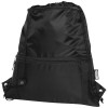 Adventure recycled insulated drawstring bag 9L in Solid Black