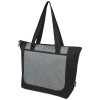 Reclaim GRS recycled two-tone zippered tote bag 15L in Solid Black