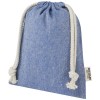 Pheebs 150 g/m² GRS recycled cotton gift bag small 0.5L in Heather Blue