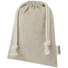 Pheebs 150 g/m² GRS recycled cotton gift bag small 0.5L in Heather Natural
