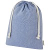 Pheebs 150 g/m² GRS recycled cotton gift bag large 4L in Heather Blue