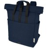 Joey 15” GRS recycled canvas rolltop laptop backpack 15L in Navy