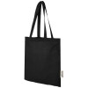 Madras 140 g/m2 GRS recycled cotton tote bag 7L in Black