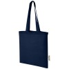 Madras 140 g/m2 GRS recycled cotton tote bag 7L in Navy