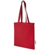Madras 140 g/m2 GRS recycled cotton tote bag 7L in Red