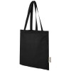 Madras 140 g/m2 GRS recycled cotton tote bag 7L in Solid Black