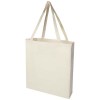 Madras 140 g/m² GRS recycled cotton gusset tote bag in Natural