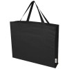 Odessa 220 g/m² GRS recycled cotton large tote bag in Solid Black