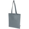 Madras Blend 140 g/m² GRS recycled cotton tote bag 7L in Grey