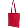 Madras Blend 140 g/m² GRS recycled cotton tote bag 7L in Red