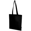 Madras Blend 140 g/m² GRS recycled cotton tote bag 7L in Solid Black